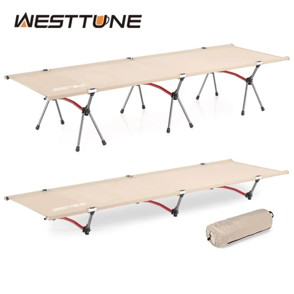 Portable Folding Bed Ultralight Aluminum Alloy Sleeping Cot for Outdoor Hiking Travel