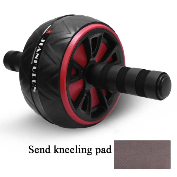 1pc Abdominal Wheel - Home Workout Roller for Abs, Includes Kneeling Pads