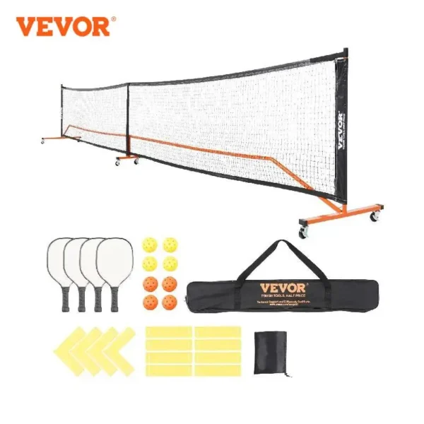 22FT Full Court Official Regulation Size Pickle Ball Nets Indoor & Outdoor with Court Line