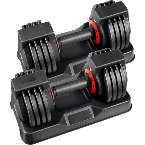 25/55 Lbs Pair Adjustable Dumbbell Set